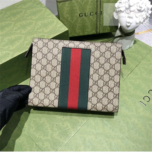 Gucci 구찌 GG 수프림 웹 클러치백 Bag 6번 이미지