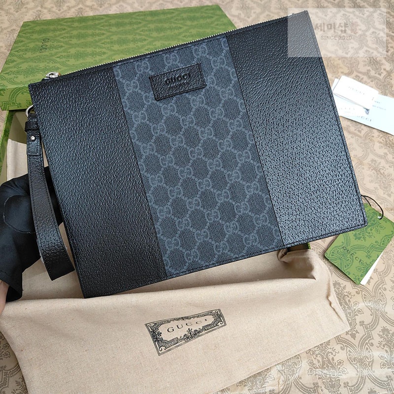 Gucci 구찌 GG 수프림 캔버스 스트랩 파우치 클러치백 795487 Bag 5번 이미지