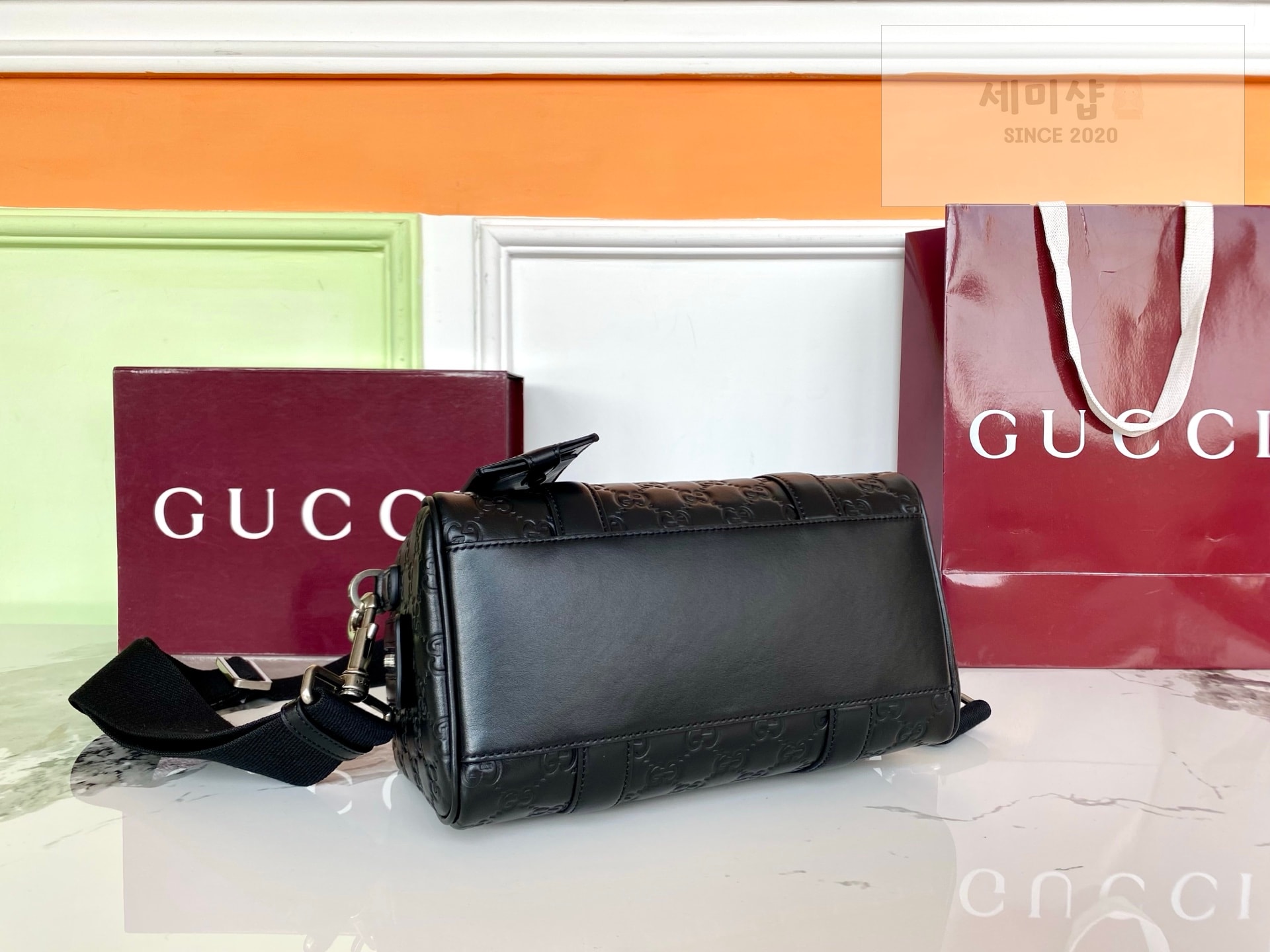 Gucci 구찌 GG 엠블럼 스몰 더플백 레플리카 4번 이미지 - Bag | 세미샵 레플리카 사이트