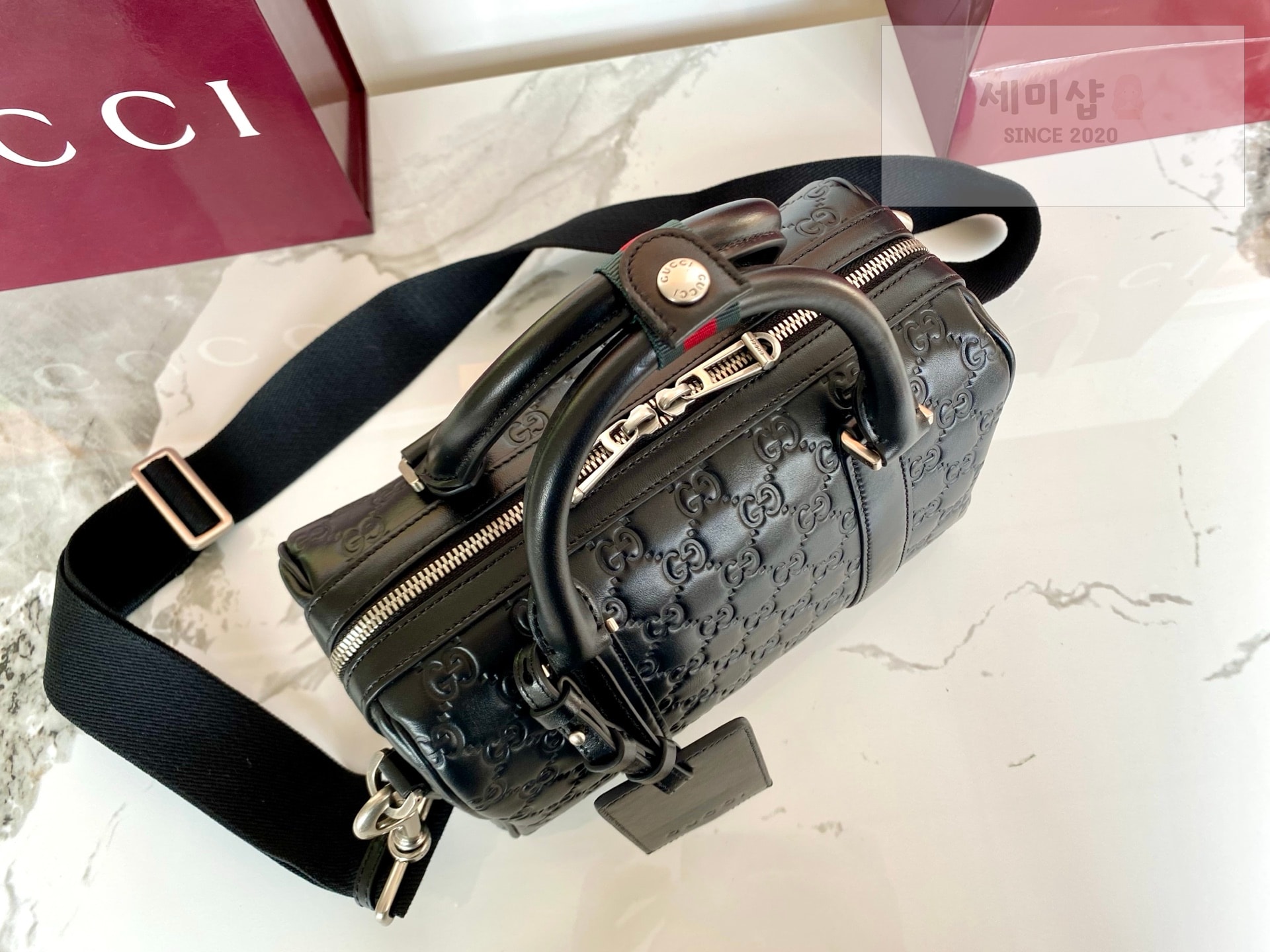 Gucci 구찌 GG 엠블럼 스몰 더플백 레플리카 5번 이미지 - Bag | 세미샵 레플리카 사이트