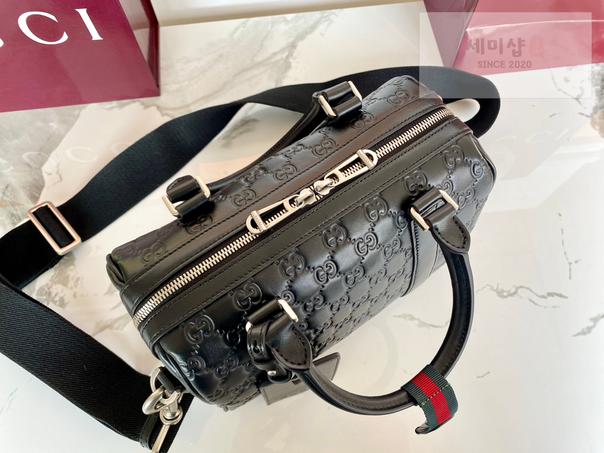 Gucci 구찌 GG 엠블럼 스몰 더플백 레플리카 6번 이미지 - Bag | 세미샵 레플리카 사이트