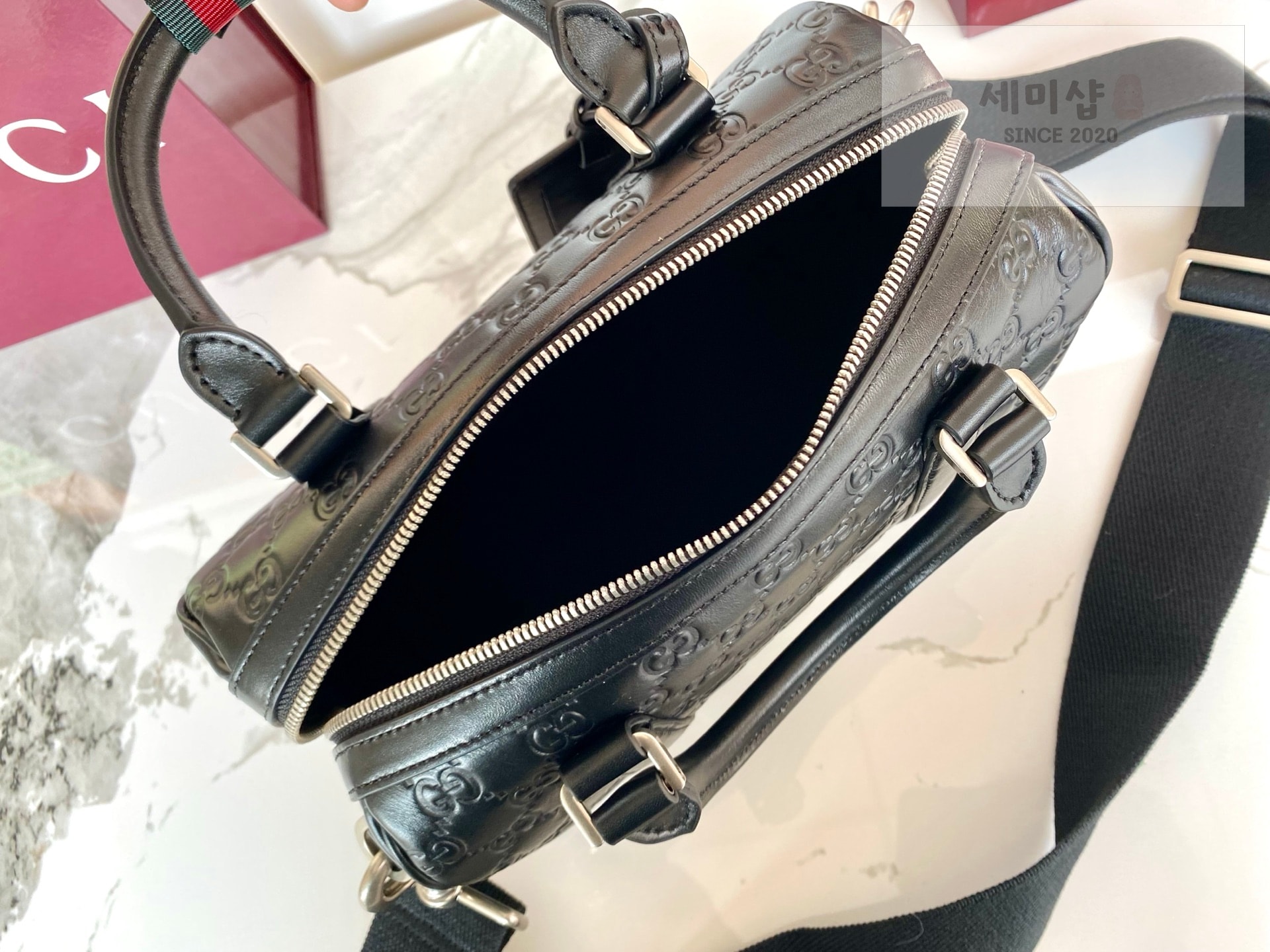 Gucci 구찌 GG 엠블럼 스몰 더플백 레플리카 8번 이미지 - Bag | 세미샵 레플리카 사이트