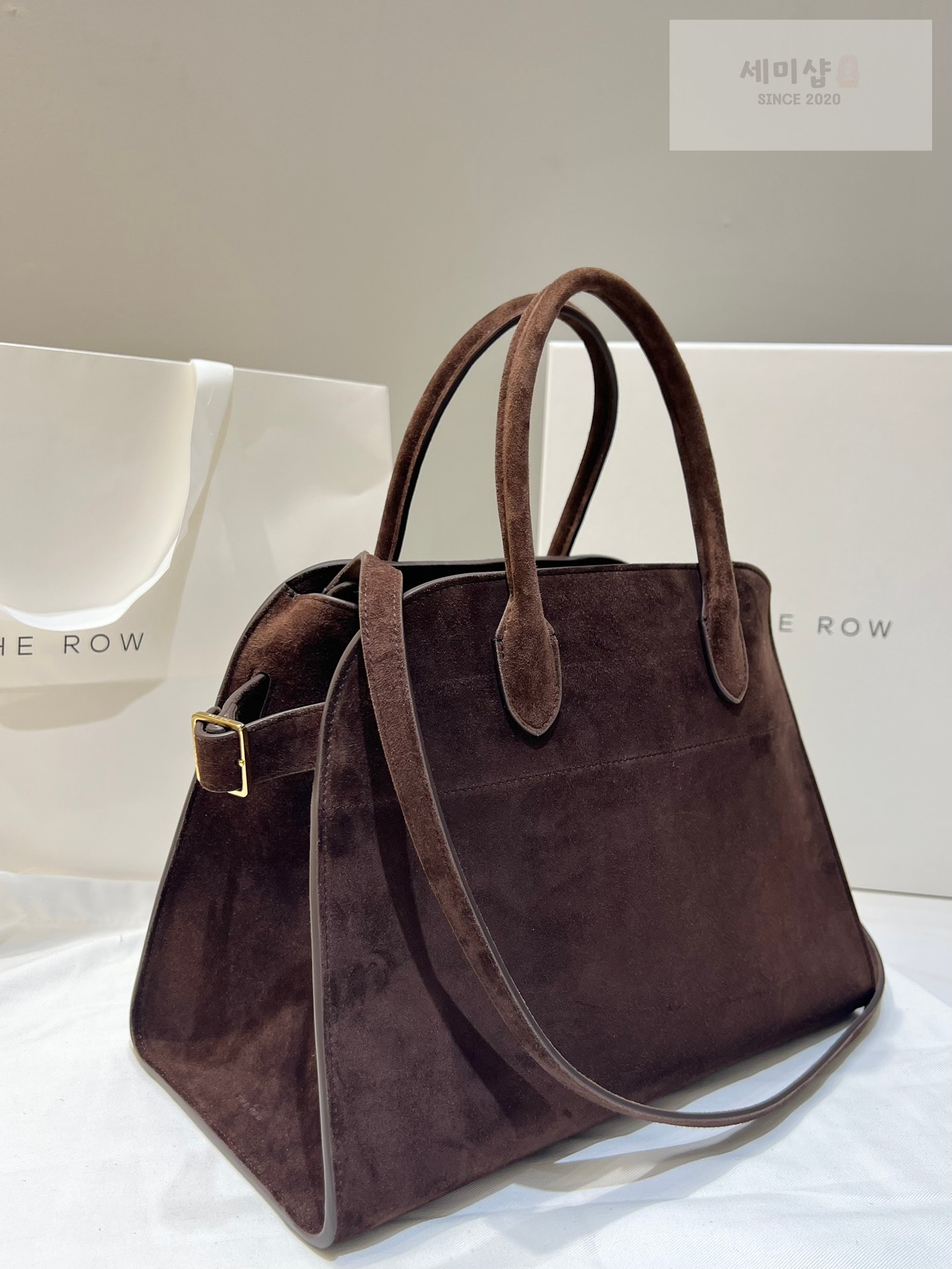더로우 더로우 마고 12 다크브라운 스웨이드 Bag 3번 이미지