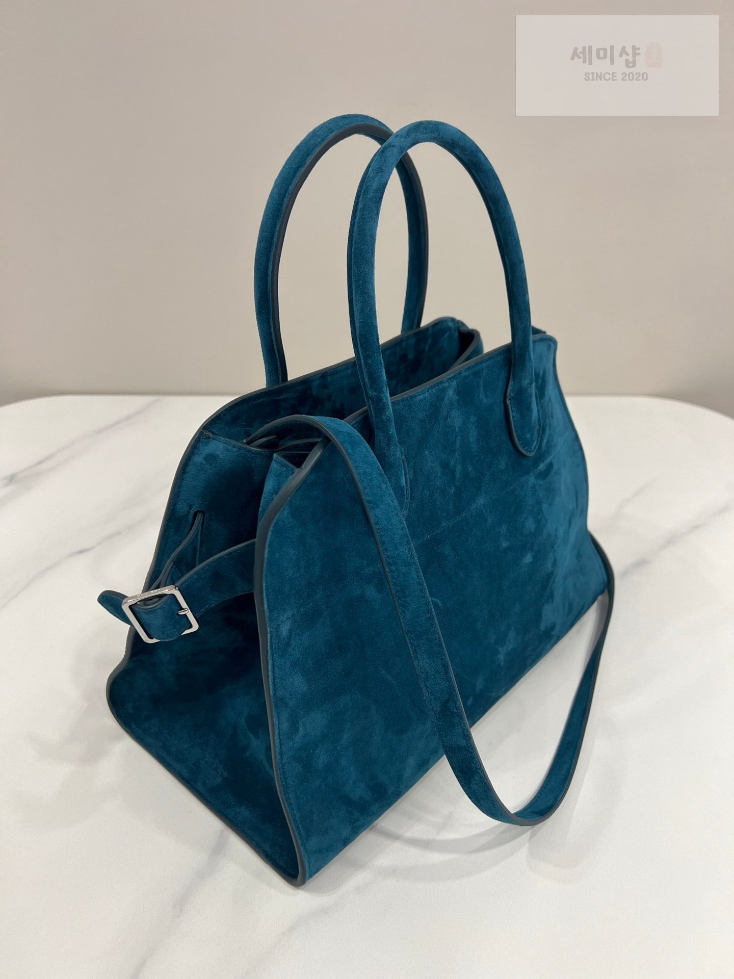 더로우 더로우 마고 12 더스티 블루 스웨이드 Bag 3번 이미지
