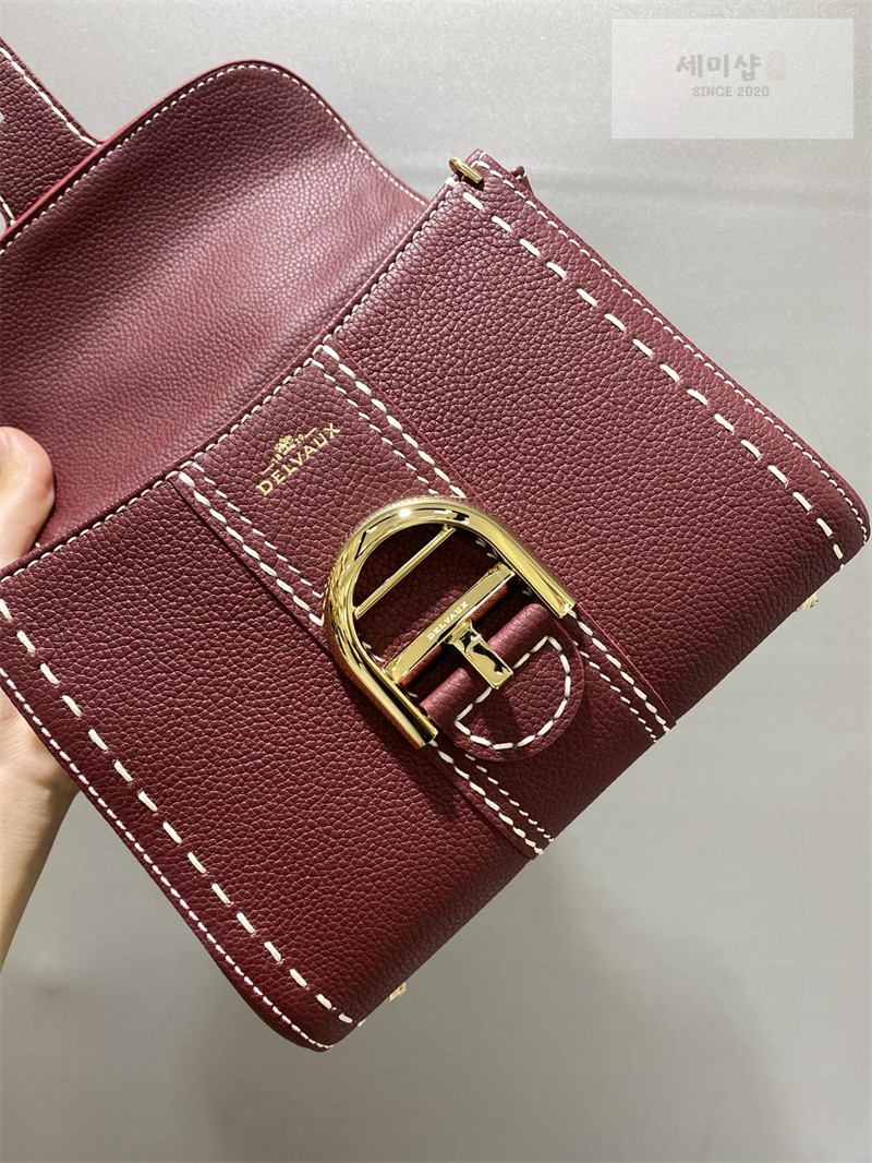 델보 델보 브리앙 미니 로데오 핸드백 카프레더 버건디 Bag 8번 이미지