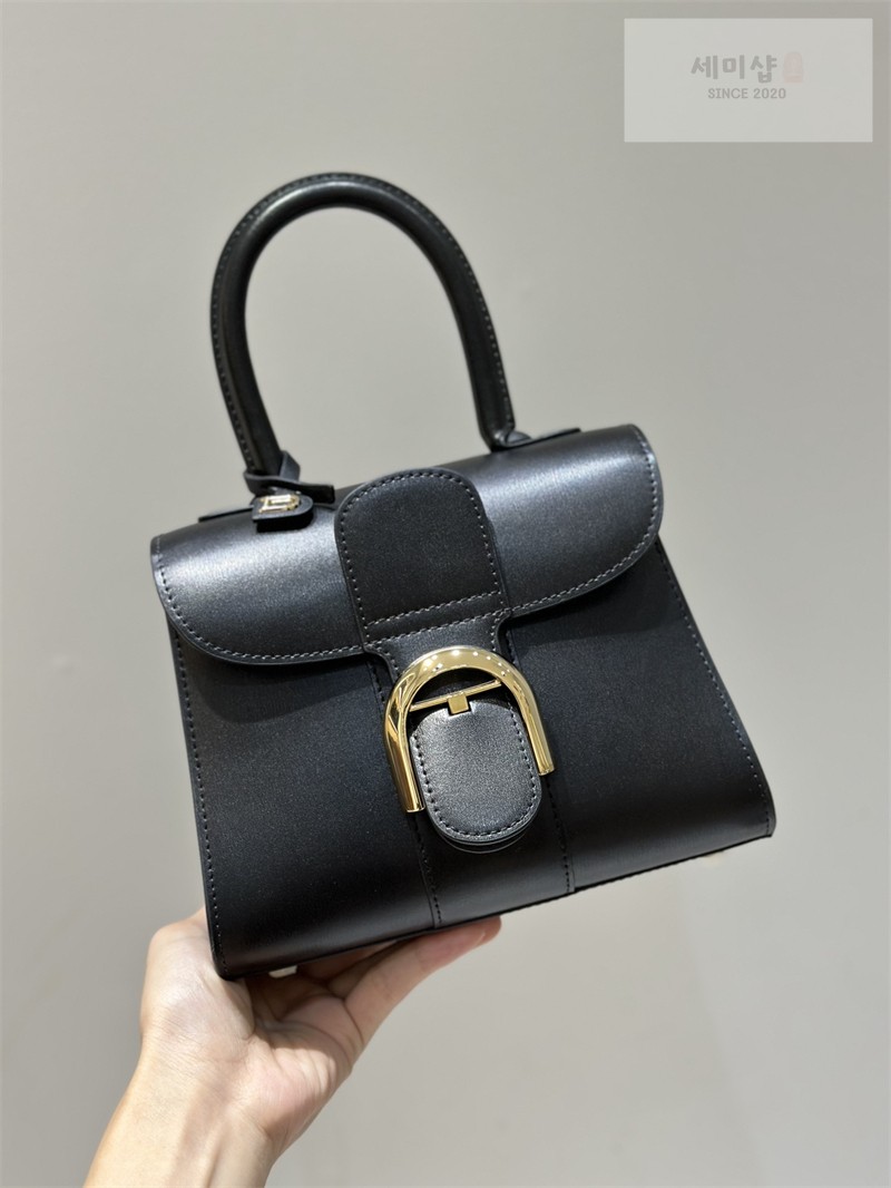 델보 델보 브리앙 미니 박스 카프 블랙 금장 Bag 3번 이미지