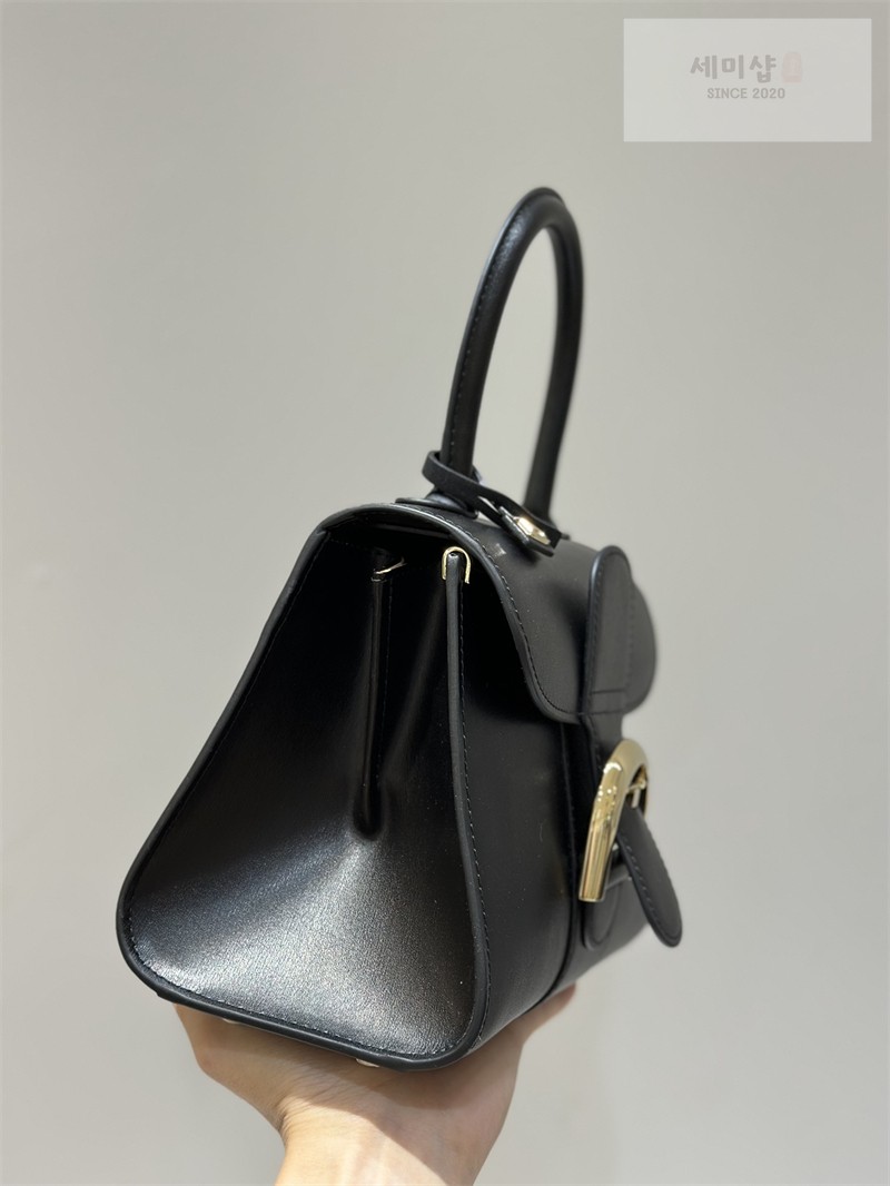 델보 델보 브리앙 미니 박스 카프 블랙 금장 Bag 5번 이미지