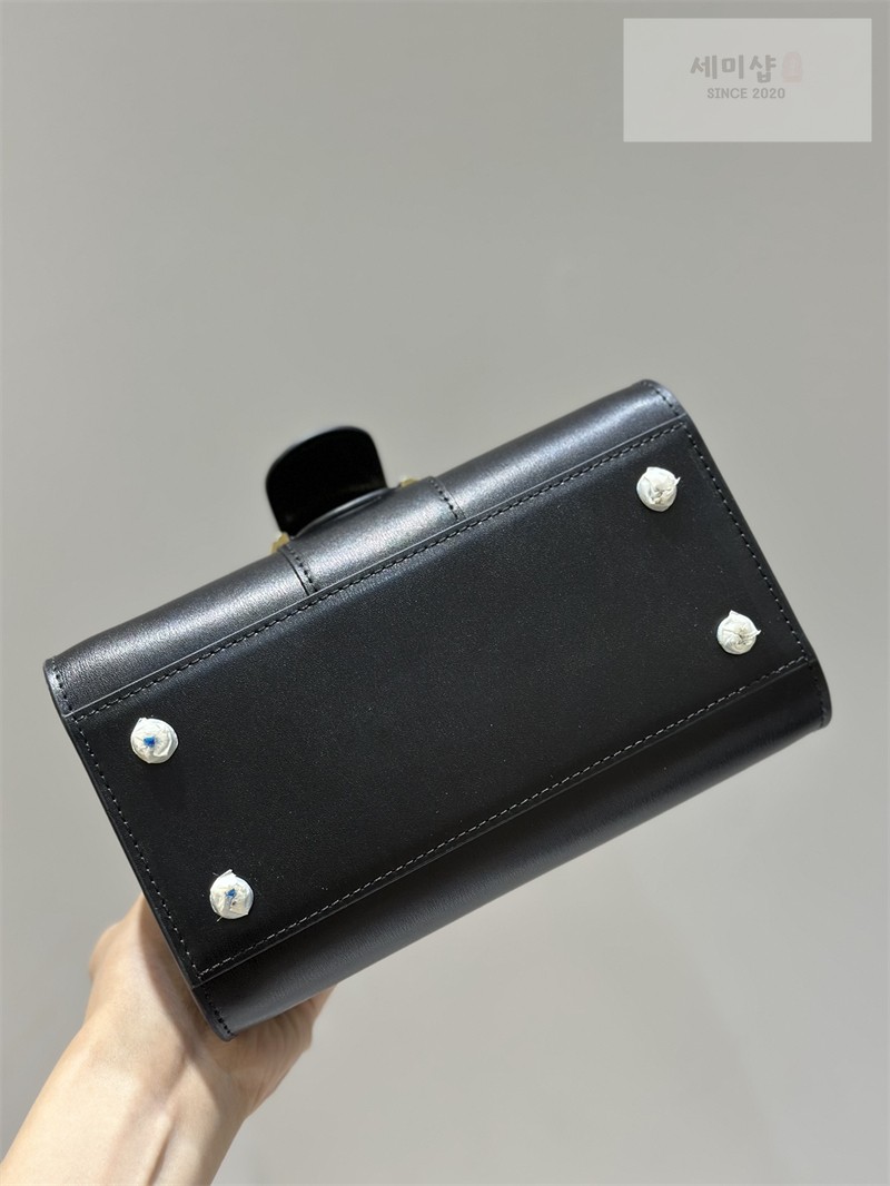 델보 델보 브리앙 미니 박스 카프 블랙 금장 Bag 6번 이미지