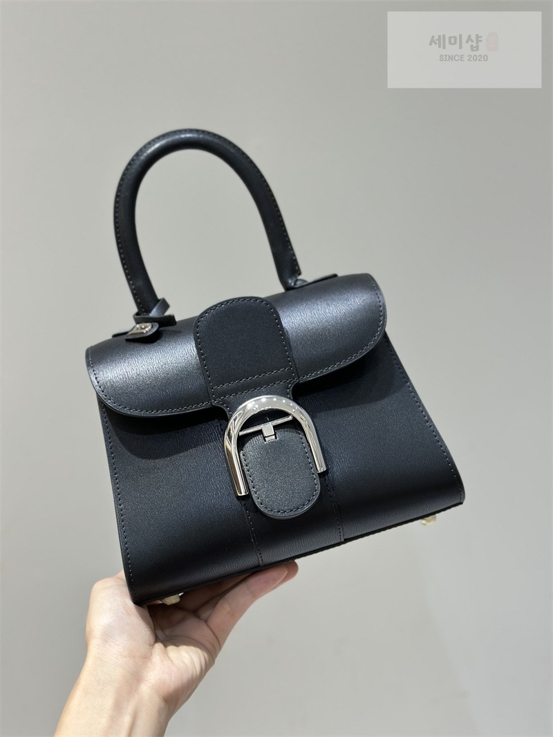 델보 델보 브리앙 미니 박스 카프 블랙 금장 Bag 12번 이미지