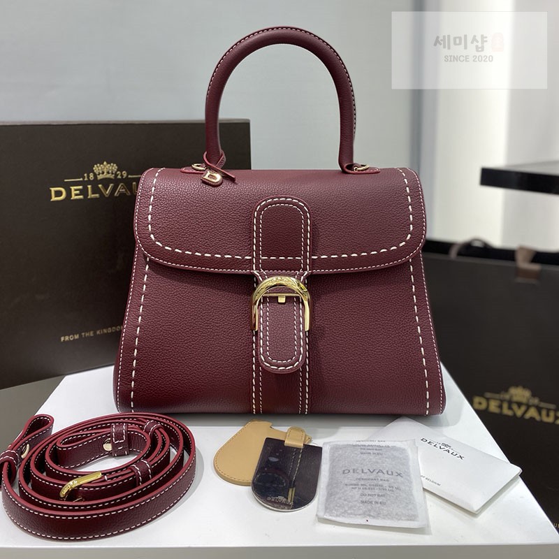 델보 델보 브리앙 MM 로데오 핸드백 카프레더 버건디 Bag 1번 이미지