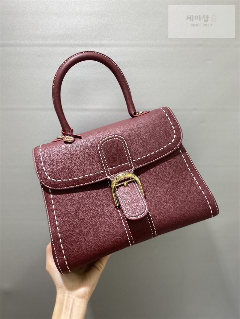 델보 델보 브리앙 MM 로데오 핸드백 카프레더 버건디 Bag 3번 이미지