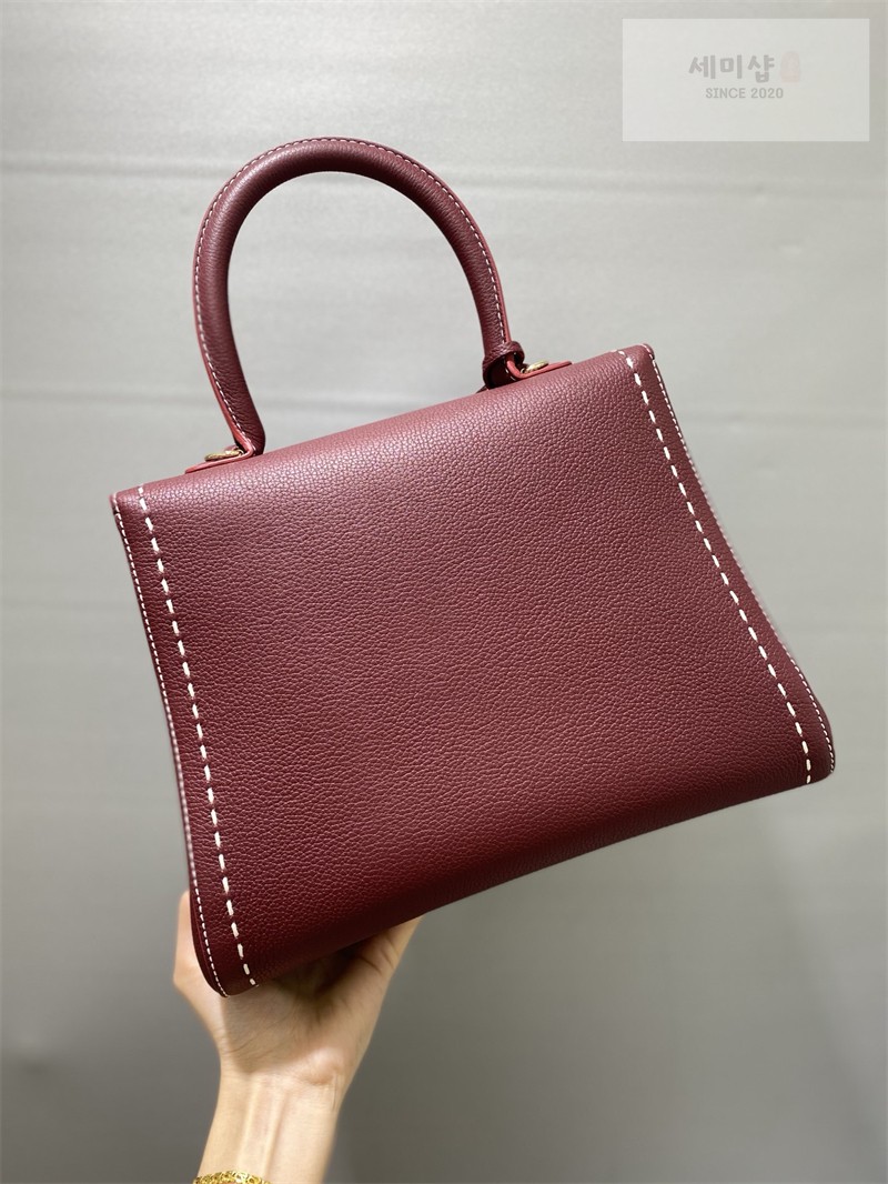 델보 델보 브리앙 MM 로데오 핸드백 카프레더 버건디 Bag 4번 이미지