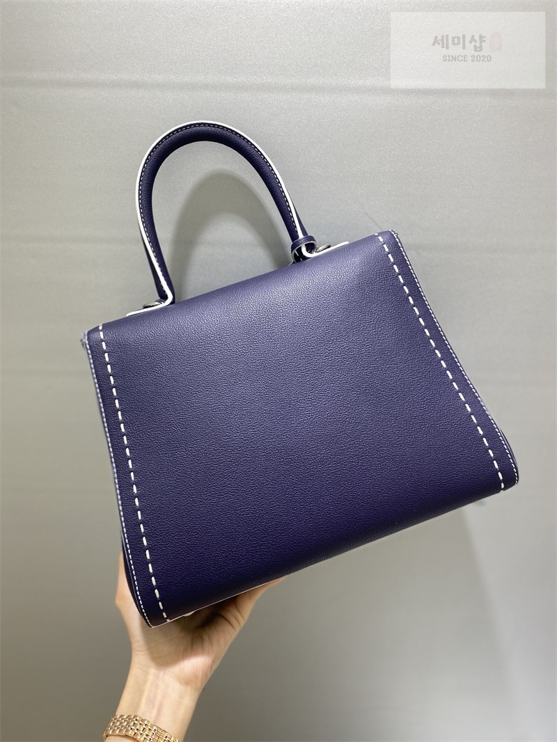 델보 델보 브리앙 MM 로데오 핸드백 카프레더 네이비 Bag 4번 이미지