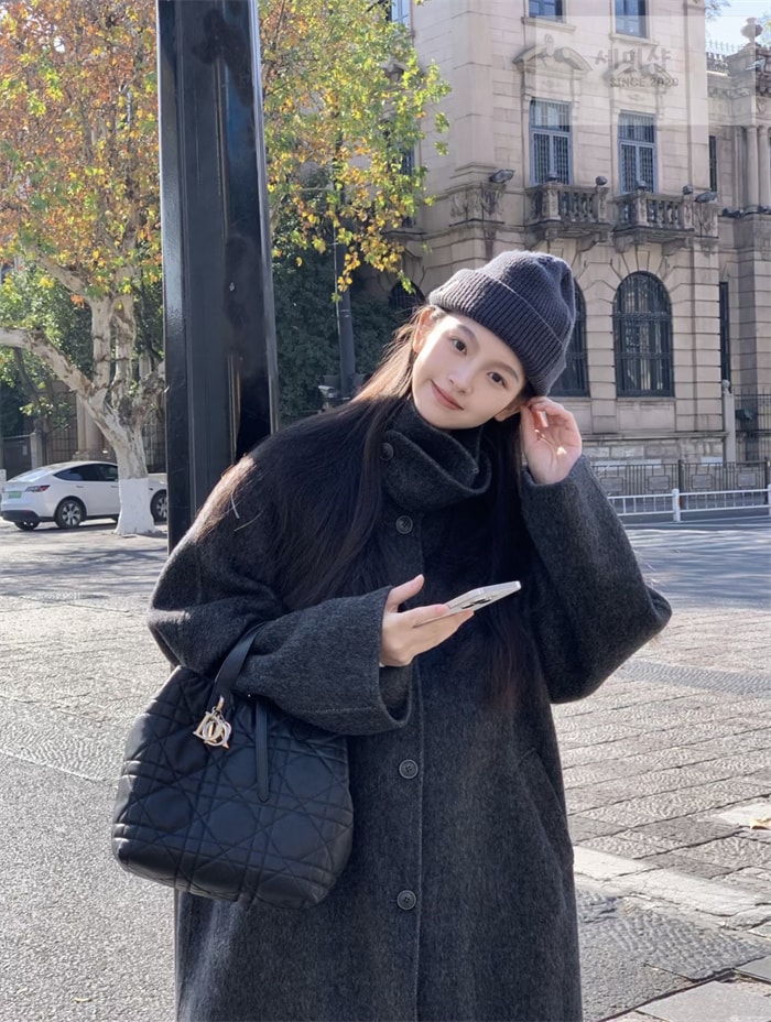 D I O R 디올 뚜주흐 미디엄 버티컬 토트백 블랙 매크로까나쥬 Bag 8번 이미지