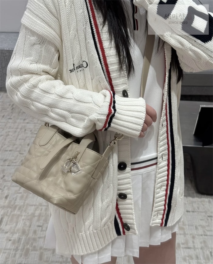 D I O R 디올 뚜주흐 버티컬 나노 토트백 파우더 베이지 매크로까나쥬 Bag 11번 이미지
