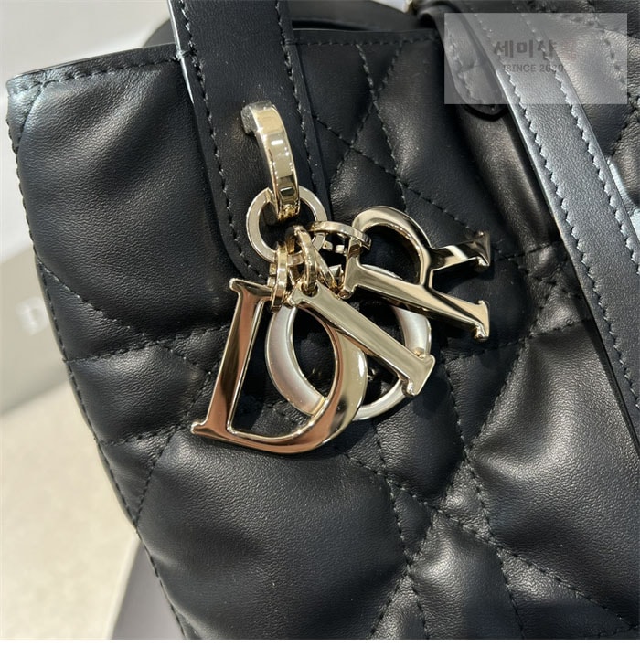 D I O R 디올 뚜주흐 스몰 버티컬 토트백 블랙 매크로까나쥬 Bag 7번 이미지