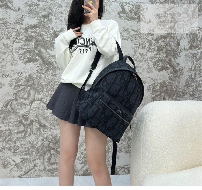 D I O R 디올 라이더 Rider 백팩 오블리크 블랙 Bag 14번 이미지