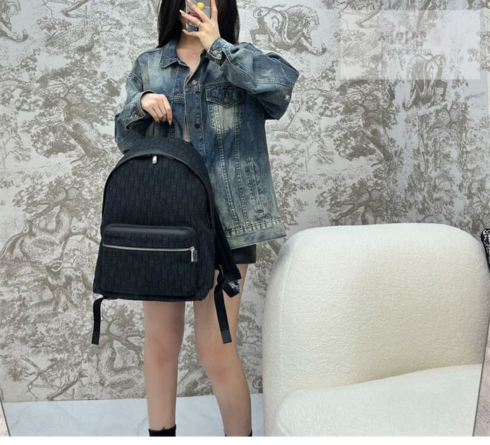 D I O R 디올 라이더 Rider 백팩 오블리크 블랙 Bag 1번 이미지
