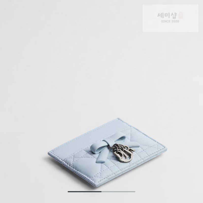 D I O R 디올 레이디 프리지아 카드 홀더 아이스 블루 Bag 3번 이미지