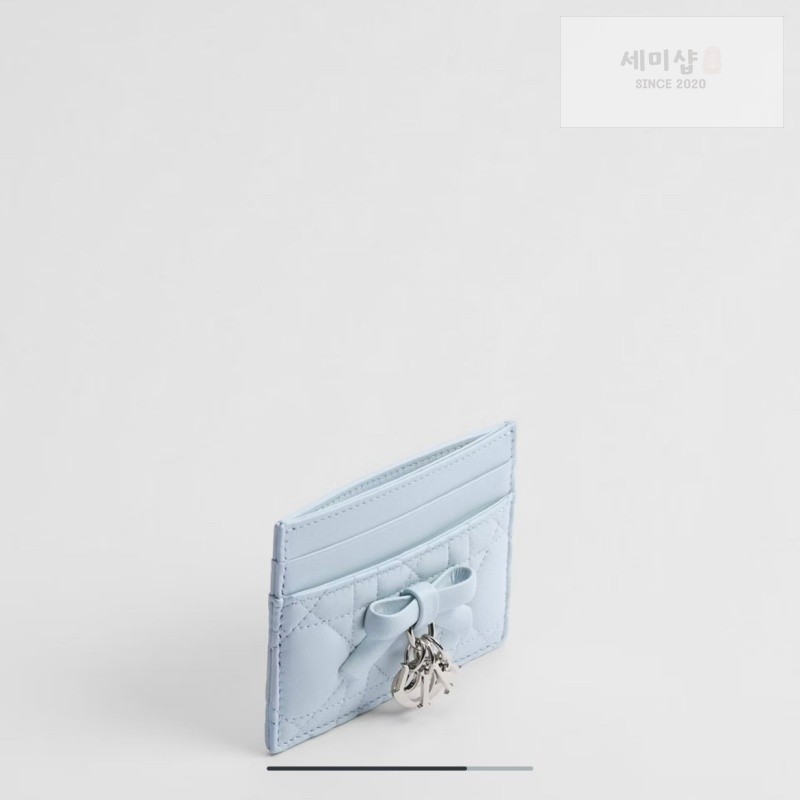 D I O R 디올 레이디 프리지아 카드 홀더 아이스 블루 Bag 4번 이미지