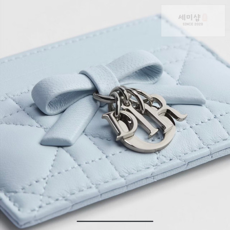D I O R 디올 레이디 프리지아 카드 홀더 아이스 블루 Bag 5번 이미지