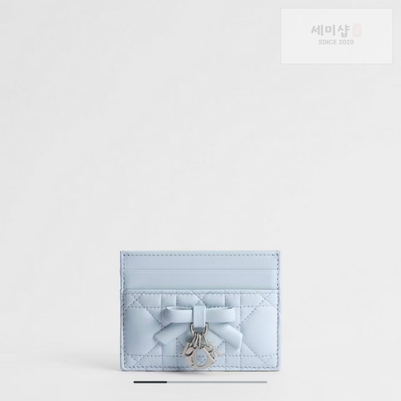 D I O R 디올 레이디 프리지아 카드 홀더 아이스 블루 Bag 6번 이미지
