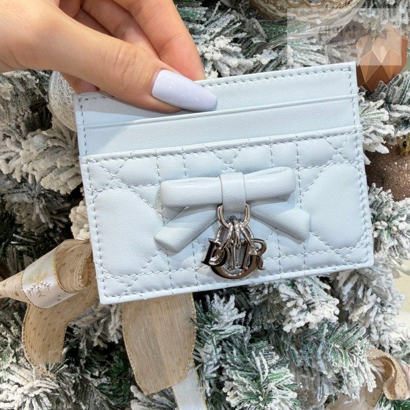D I O R 디올 레이디 프리지아 카드 홀더 아이스 블루 Bag 9번 이미지