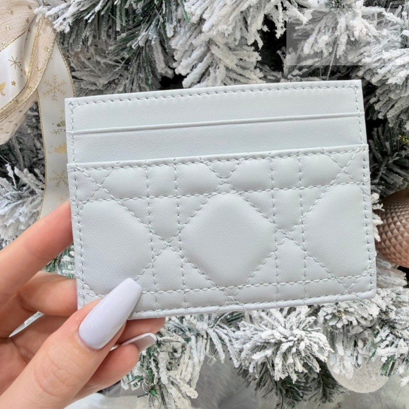 D I O R 디올 레이디 프리지아 카드 홀더 아이스 블루 Bag 15번 이미지