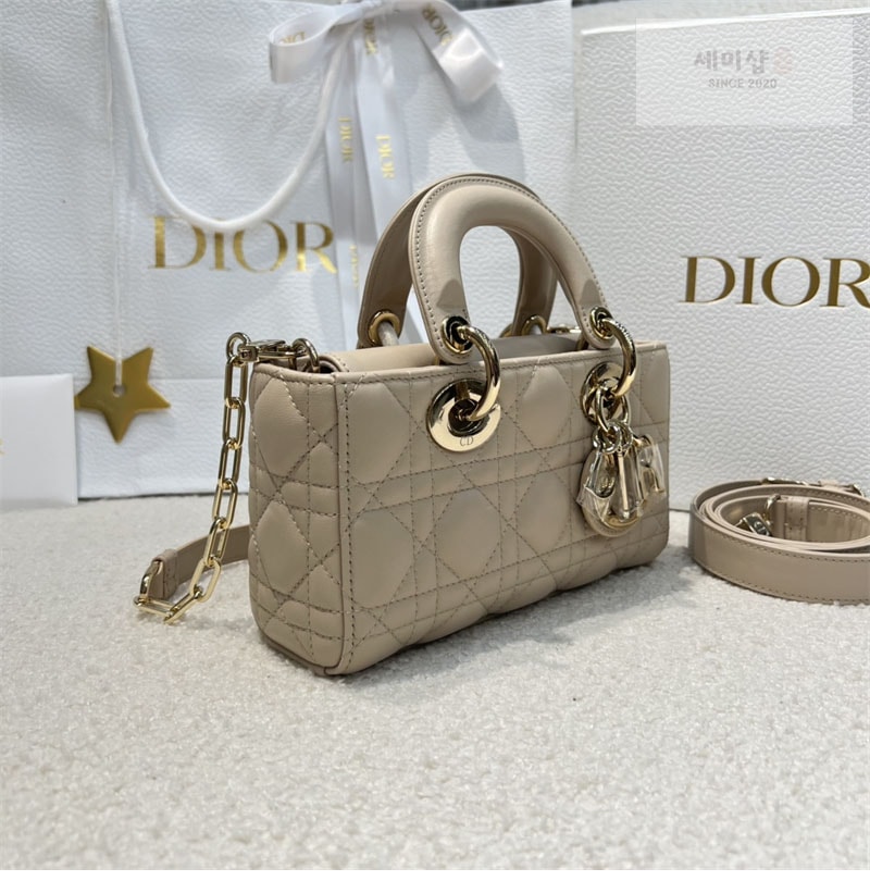 D I O R 디올 레이디 D-조이 미니 백 베이지 까나쥬 Bag 10번 이미지