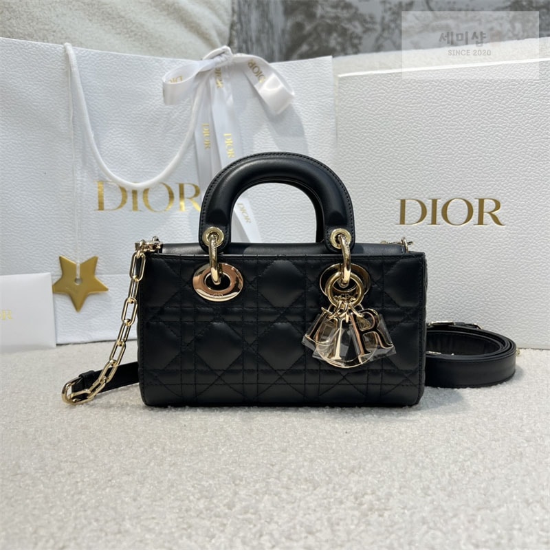 D I O R 디올 레이디 D-조이 미니 백 블랙 까나쥬 Bag 8번 이미지