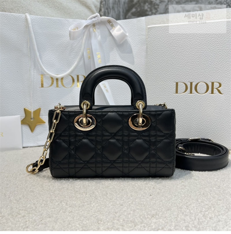 D I O R 디올 레이디 D-조이 미니 백 블랙 까나쥬 Bag 3번 이미지