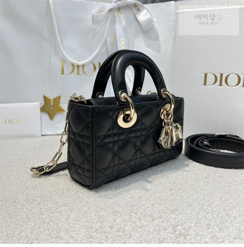 D I O R 디올 레이디 D-조이 미니 백 블랙 까나쥬 Bag 1번 이미지