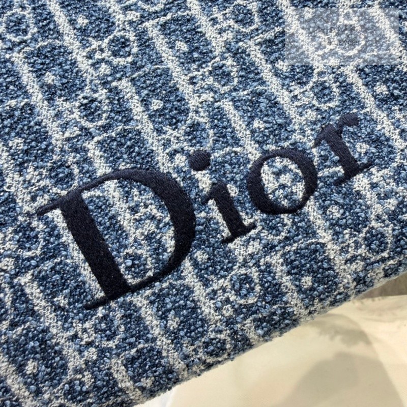 D I O R 디올 리비에라 스펀지 이펙트 북 토트 백 스몰 블루 오블리크 패브릭 블루 Bag 12번 이미지