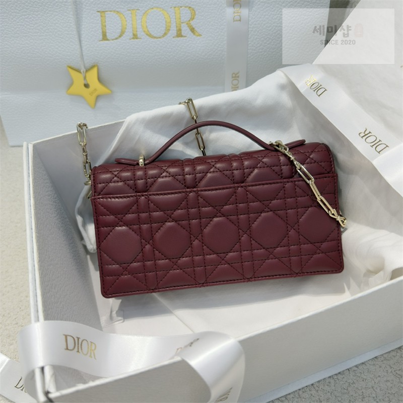 D I O R 디올 마이 미니 백 레드 까나쥬 램스킨 버건디 Bag 5번 이미지
