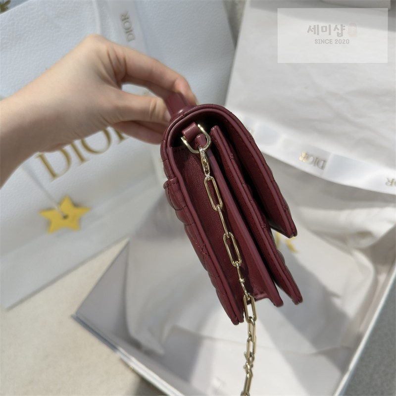 D I O R 디올 마이 미니 백 레드 까나쥬 램스킨 버건디 Bag 6번 이미지