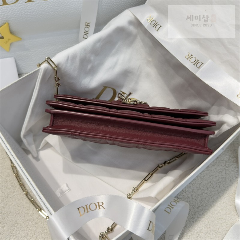 D I O R 디올 마이 미니 백 레드 까나쥬 램스킨 버건디 Bag 7번 이미지