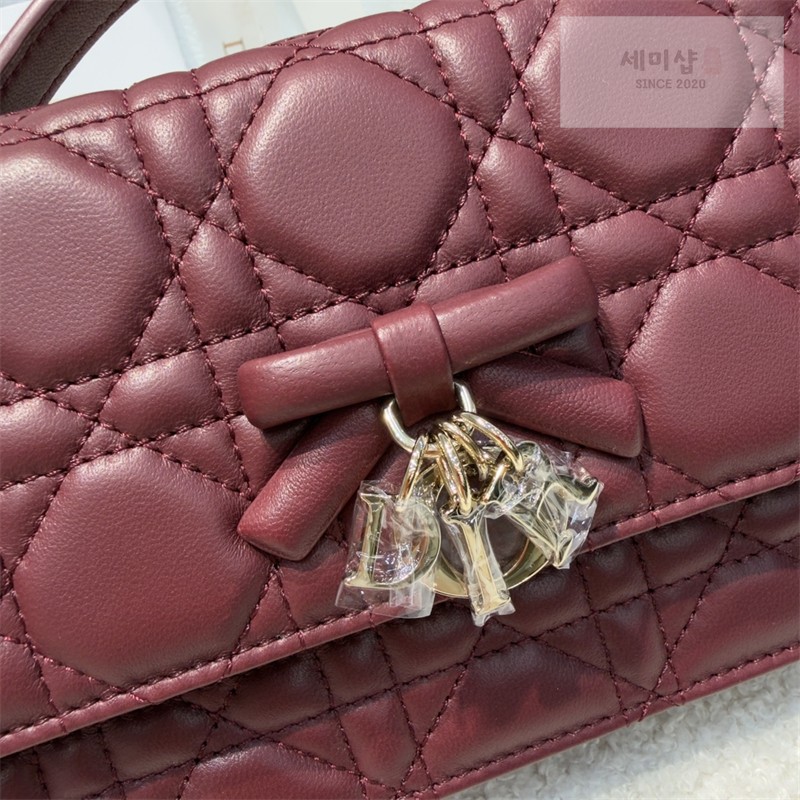 D I O R 디올 마이 미니 백 레드 까나쥬 램스킨 버건디 Bag 9번 이미지