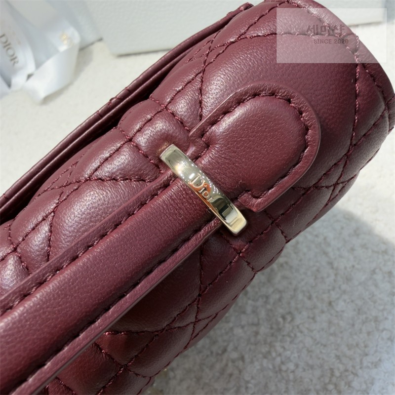 D I O R 디올 마이 미니 백 레드 까나쥬 램스킨 버건디 Bag 10번 이미지
