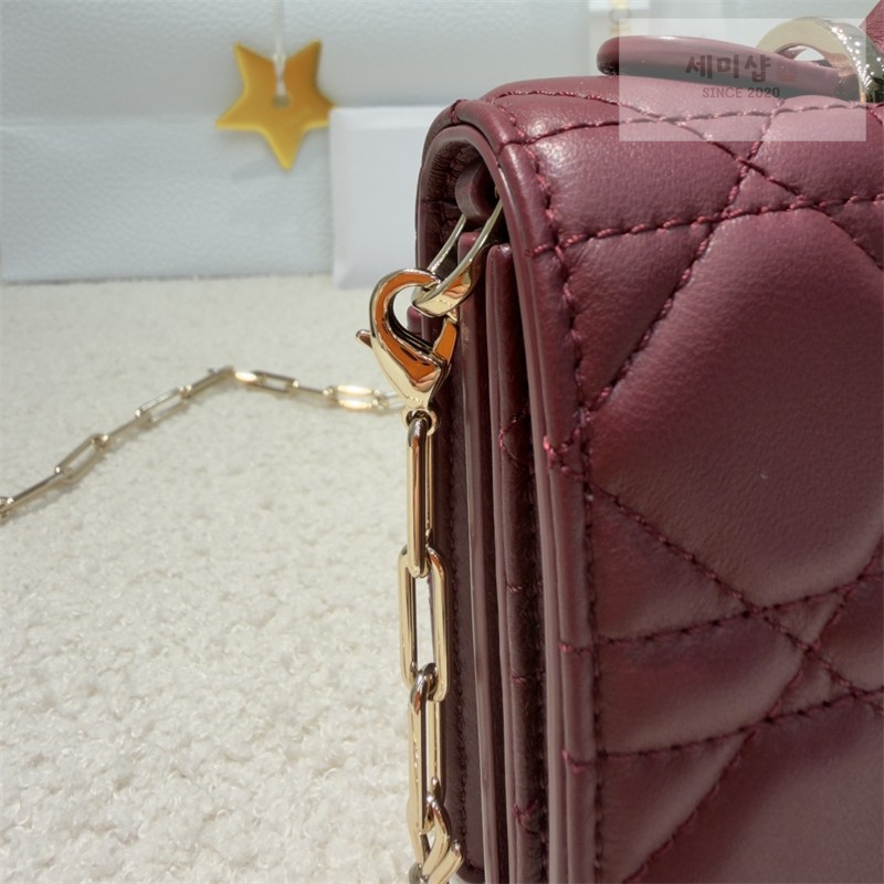 D I O R 디올 마이 미니 백 레드 까나쥬 램스킨 버건디 Bag 13번 이미지