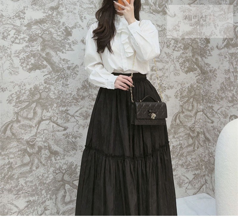 D I O R 디올 마이 미니 백 블랙 까나쥬 램스킨 블랙 Bag 3번 이미지