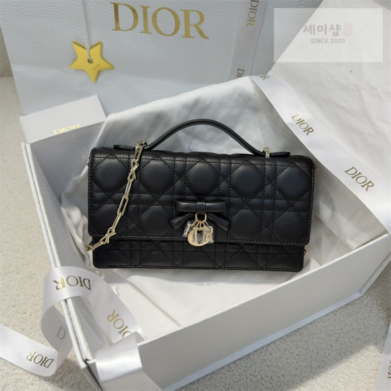 D I O R 디올 마이 미니 백 블랙 까나쥬 램스킨 블랙 Bag 5번 이미지