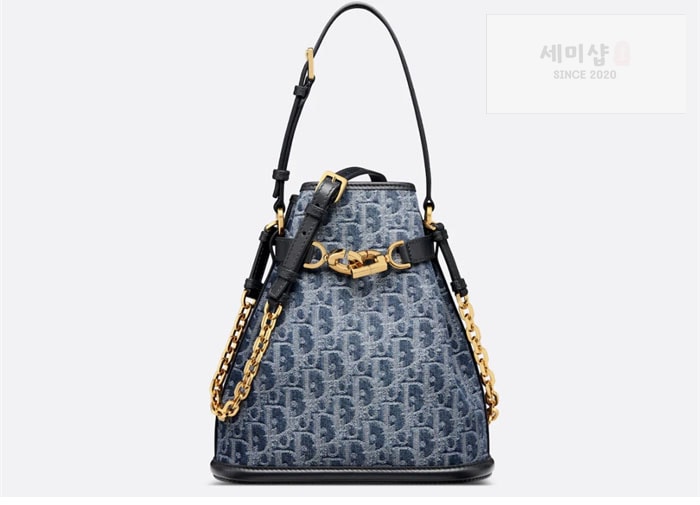 D I O R 디올 미디엄 C’est 쎄 백 데님 오블리크 Bag 4번 이미지