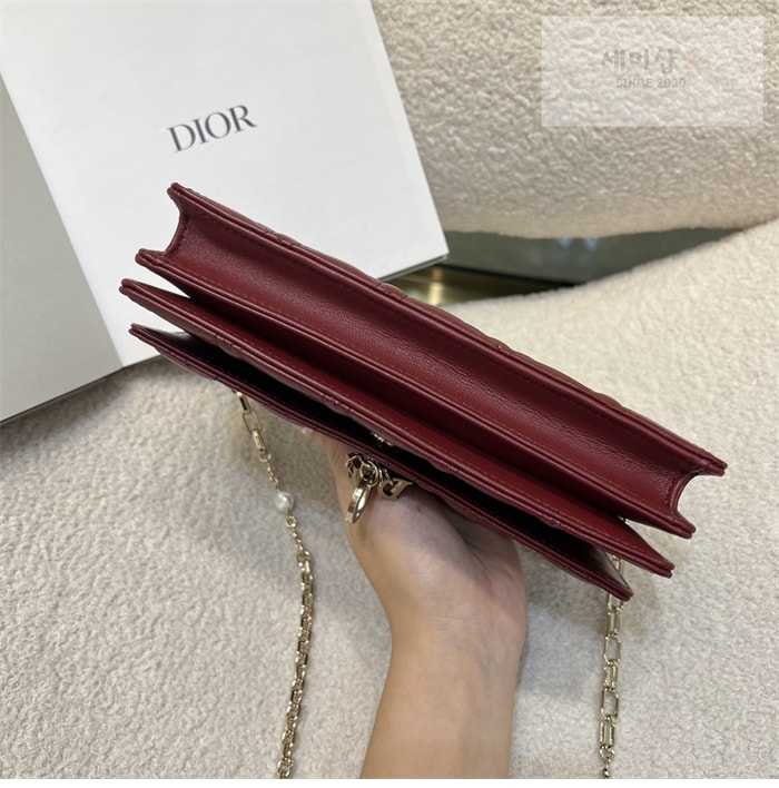 D I O R 디올 미스 디올 미니 체인백 체리 레드 까나쥬 Bag 10번 이미지