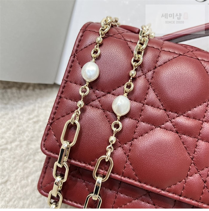 D I O R 디올 미스 디올 미니 체인백 체리 레드 까나쥬 Bag 3번 이미지
