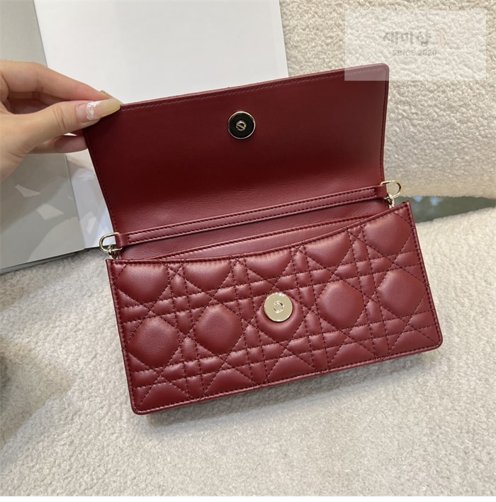 D I O R 디올 미스 디올 미니 체인백 체리 레드 까나쥬 Bag 14번 이미지