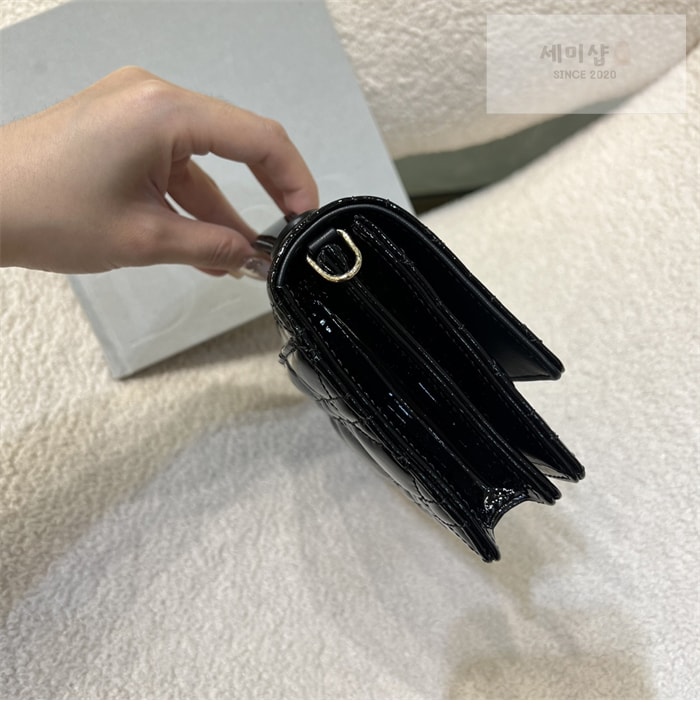 D I O R 디올 미스 디올 미니 체인백 페인턴트 블랙 까나쥬 Bag 11번 이미지