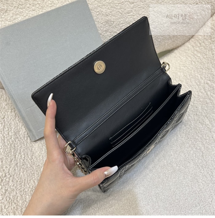 D I O R 디올 미스 디올 미니 체인백 페인턴트 블랙 까나쥬 Bag 8번 이미지