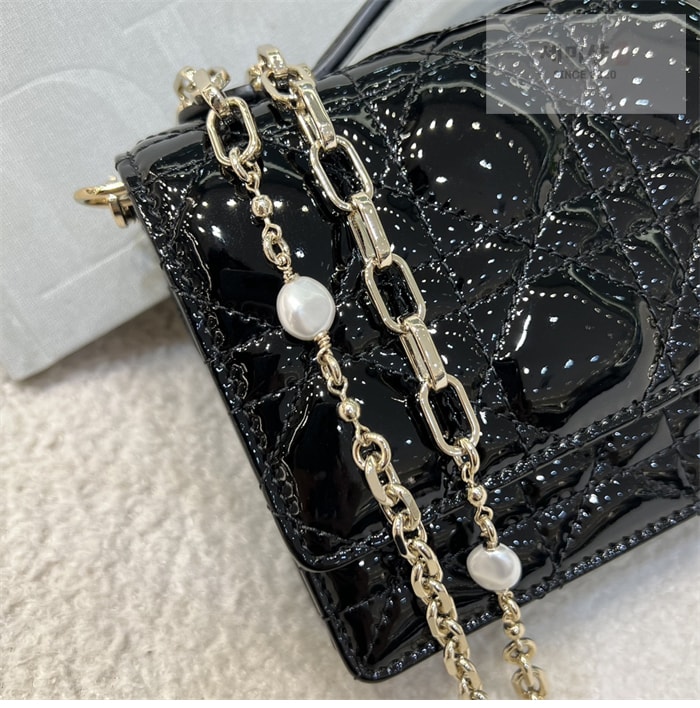 D I O R 디올 미스 디올 미니 체인백 페인턴트 블랙 까나쥬 Bag 3번 이미지