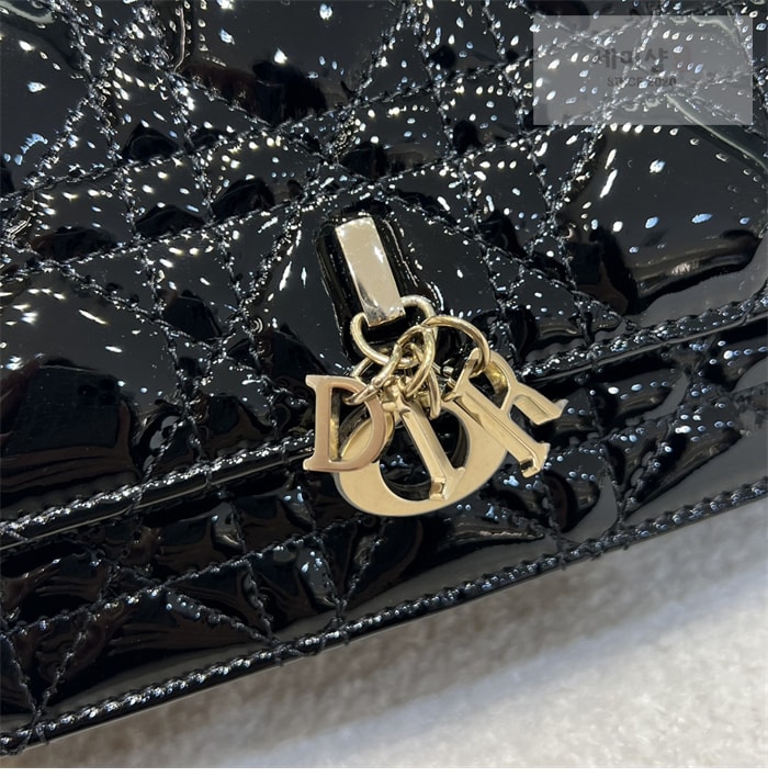 D I O R 디올 미스 디올 미니 체인백 페인턴트 블랙 까나쥬 Bag 10번 이미지