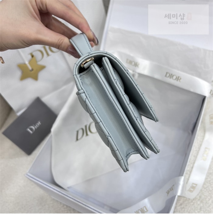 D I O R 디올 미스 디올 미니 체인백 페일 블루 까나쥬 Bag 11번 이미지